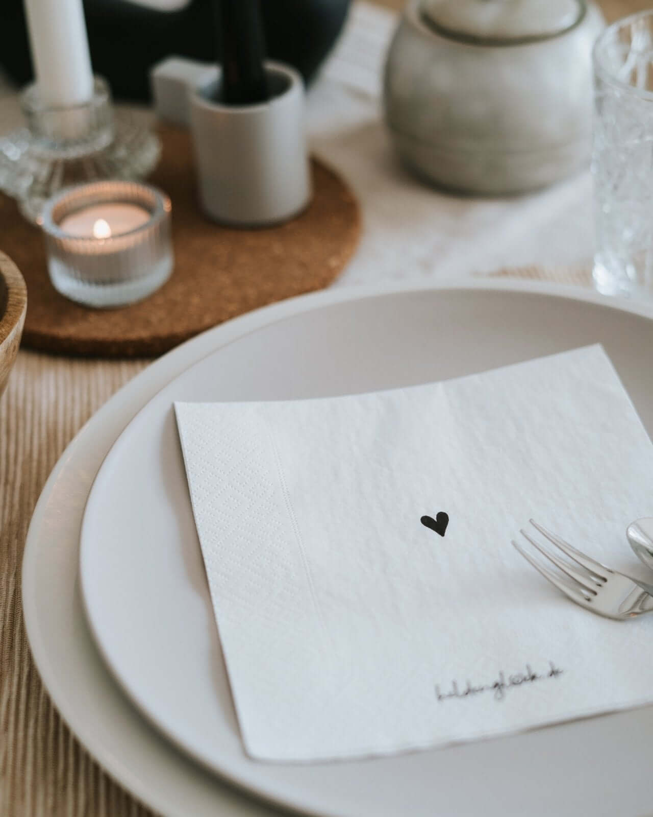 Serviette mit Spruch oder Motiv Piep piep piep in schwarz weiss