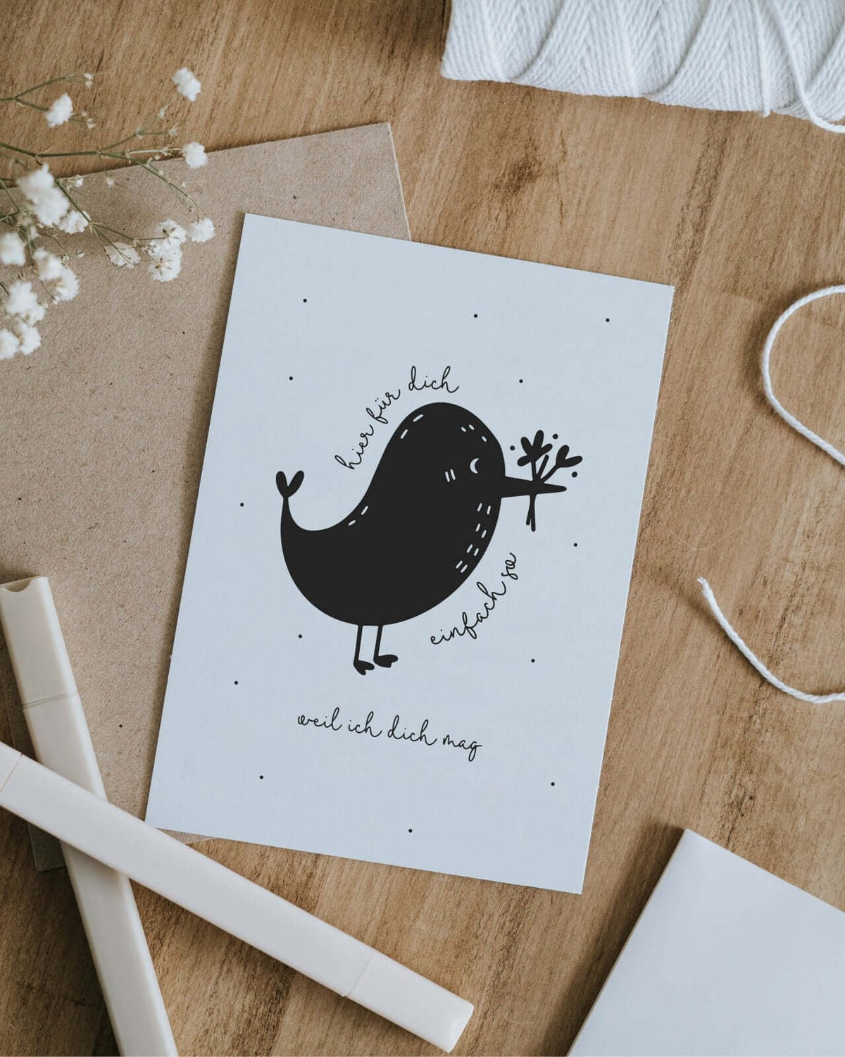 Geschenke für Herzensmenschen – Postkarte „Einfach so“ als Geste
