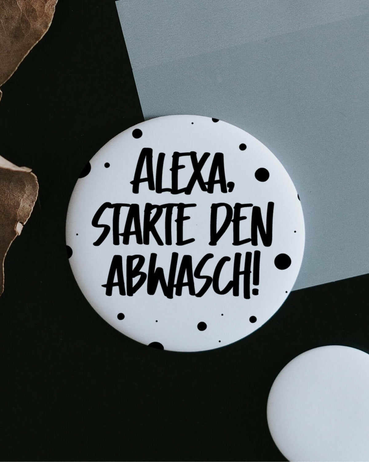 Magnete mit Spruch oder Motiv Alexa · groß in schwarz weiss