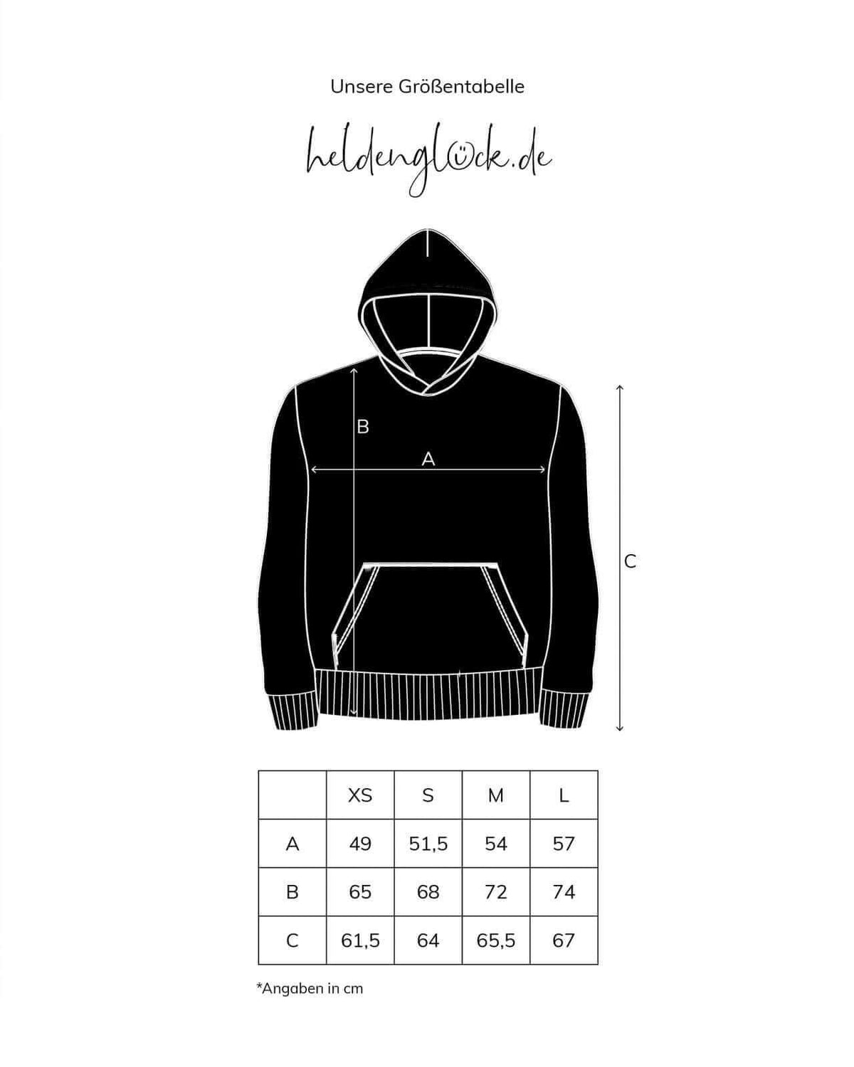 Pullover & Hoodie mit Spruch oder Motiv Glücklich in schwarz weiss