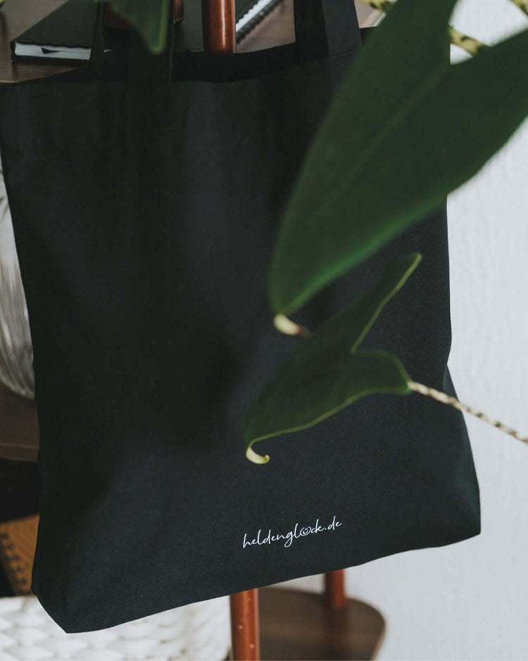 Baumwollbeutel mit Spruch oder Motiv Krims Krams in schwarz weiss