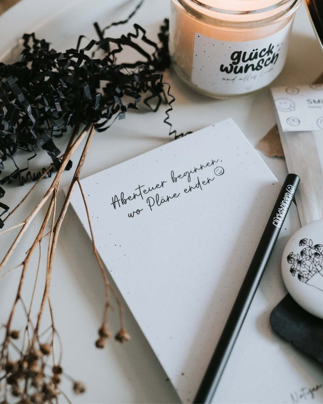 Geschenkbox mit Spruch oder Motiv Geburtstagsbox in schwarz weiss