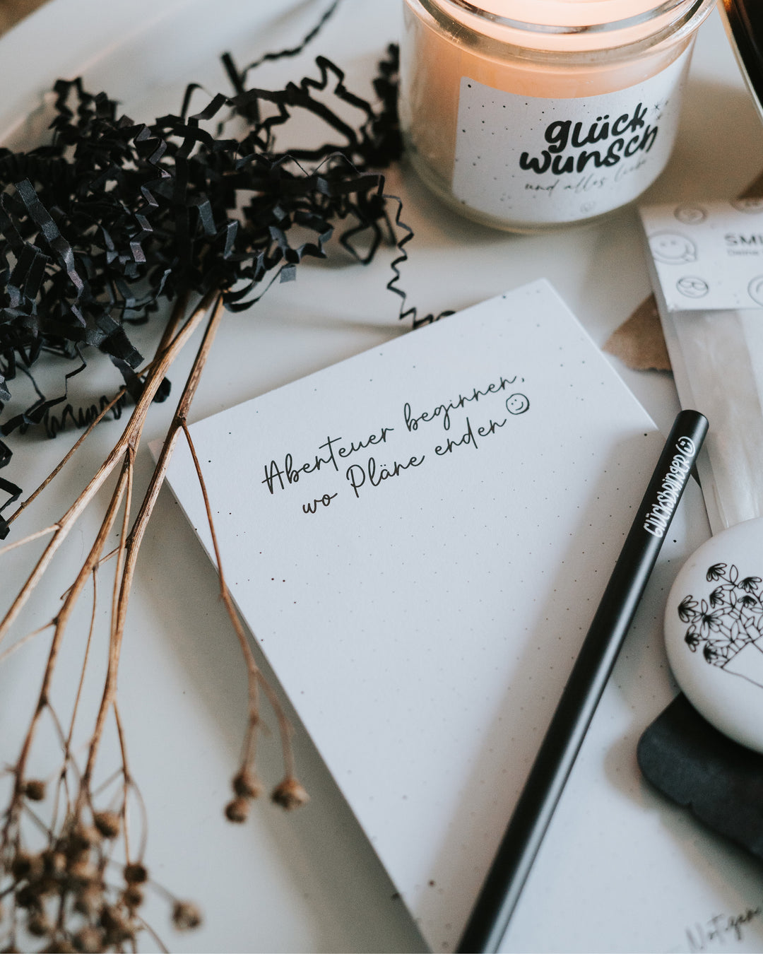 Geschenkbox mit Spruch oder Motiv Geburtstagsbox in schwarz weiss