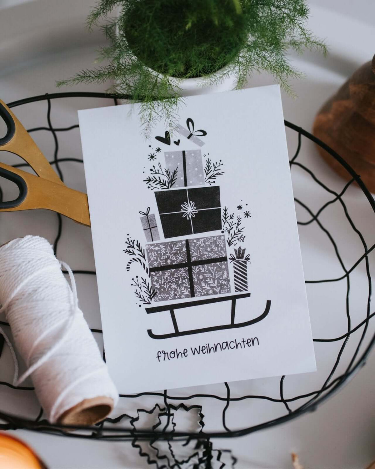 Frohe Weihnachten Postkarte Heldenglück