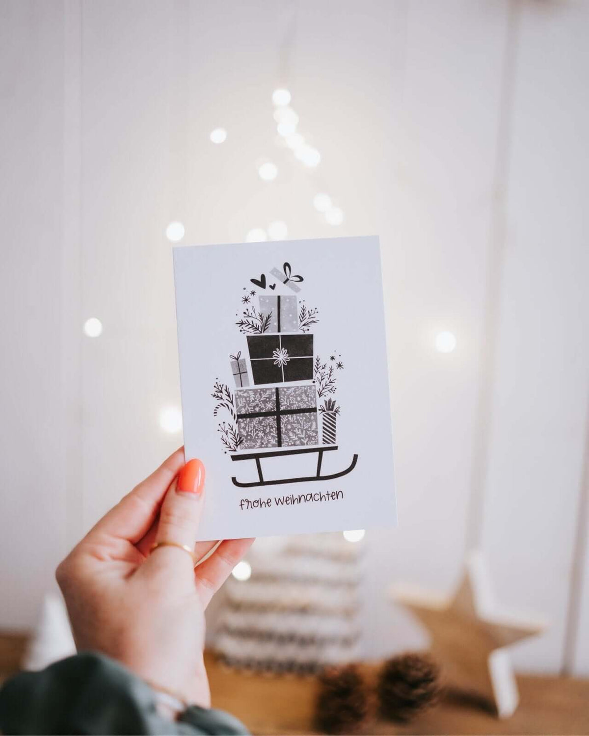 Frohe Weihnachten Postkarte Heldenglück