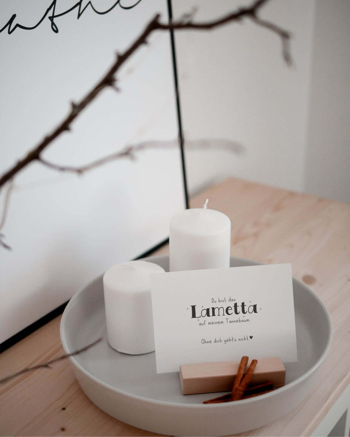 Lametta auf meinem Baum Postkarte Heldenglück
