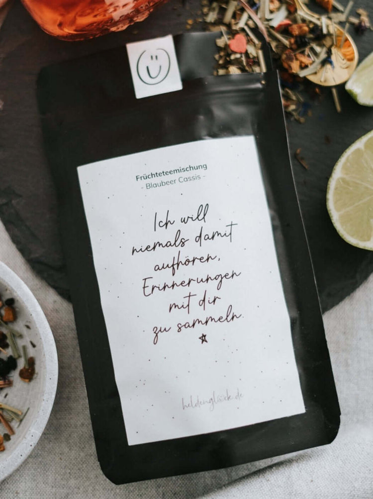 Tee mit Spruch oder Motiv Erinnerungen in schwarz weiss