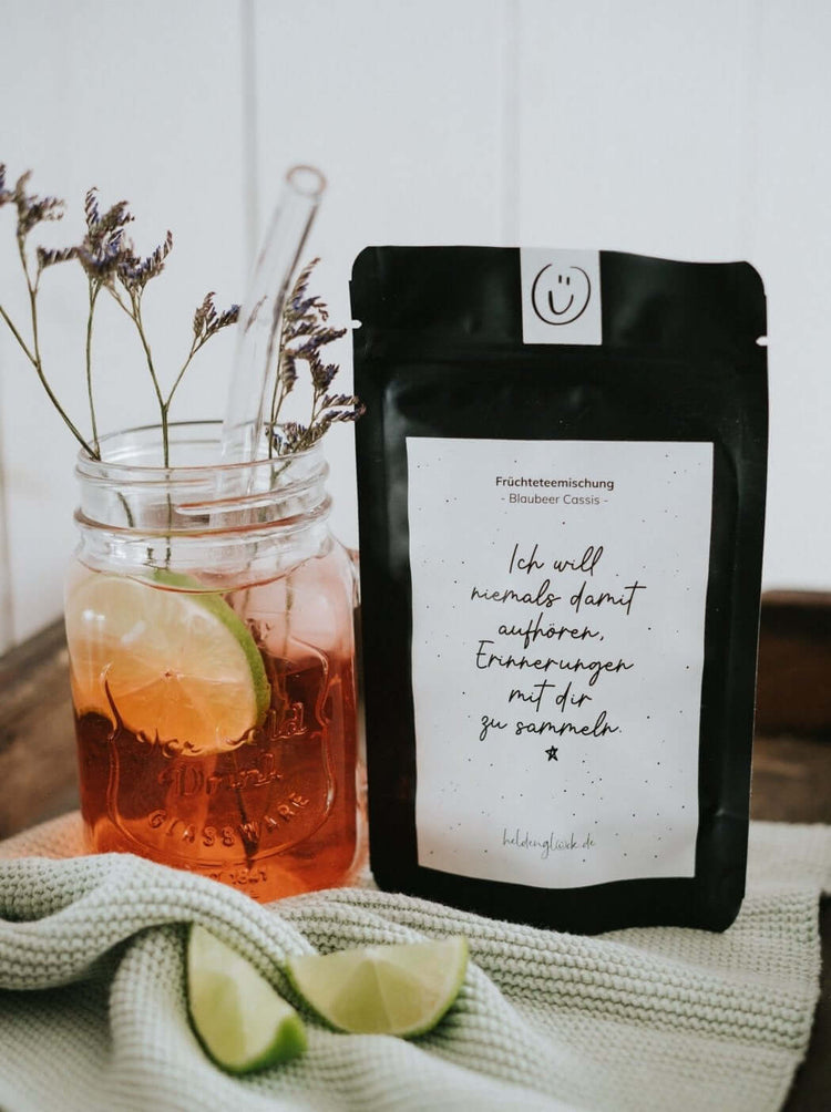 Tee mit Spruch oder Motiv Erinnerungen in schwarz weiss