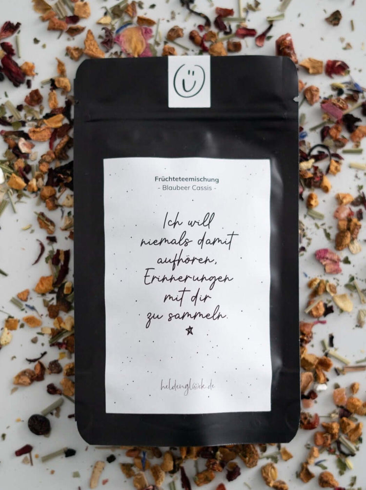 Tee mit Spruch oder Motiv Erinnerungen in schwarz weiss