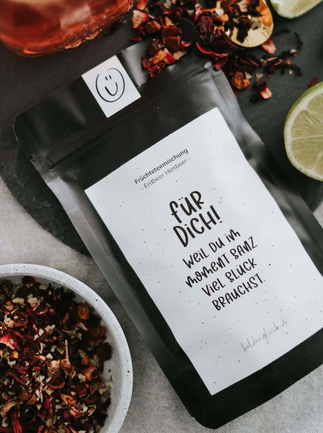 Tee mit Spruch oder Motiv Für Dich in schwarz weiss