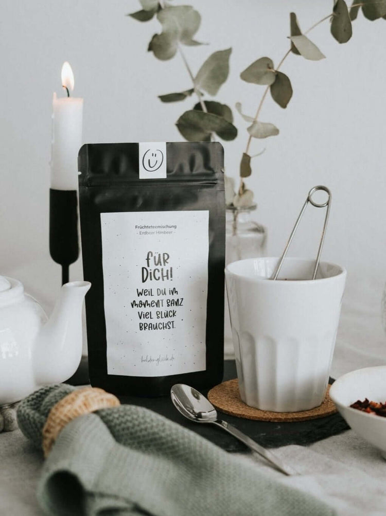 Tee mit Spruch oder Motiv Für Dich in schwarz weiss