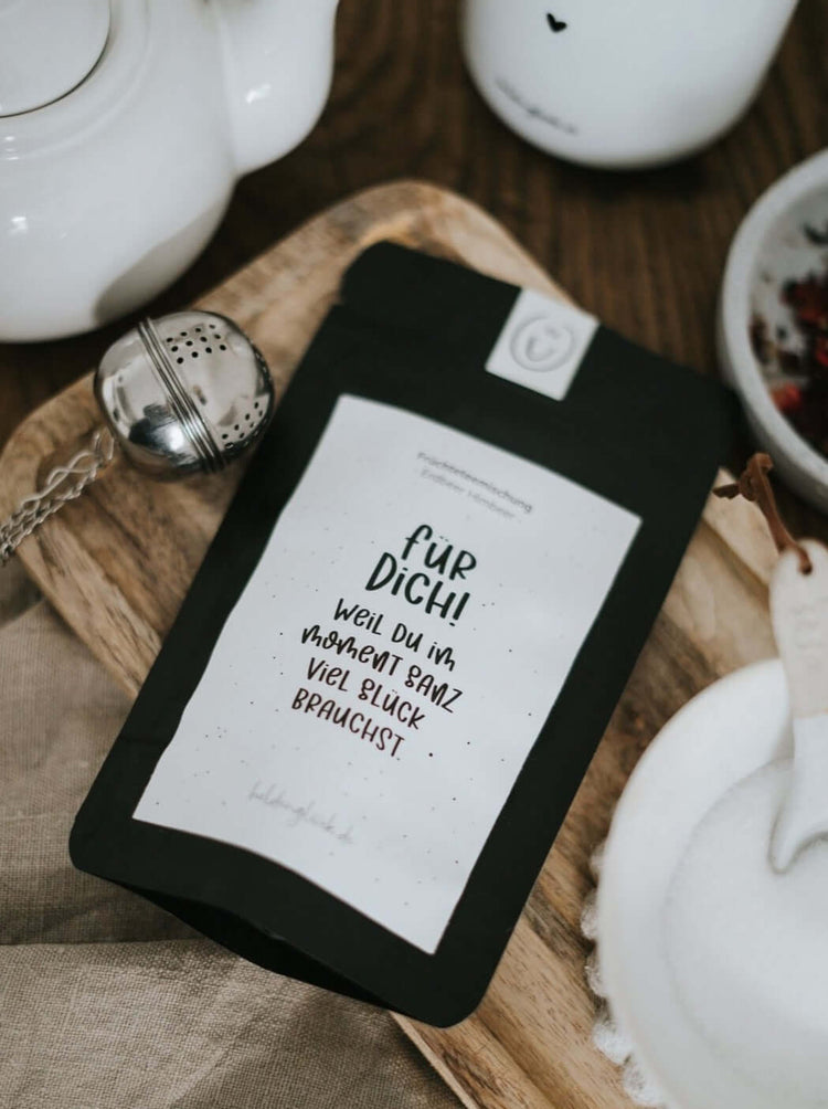 Tee mit Spruch oder Motiv Für Dich in schwarz weiss