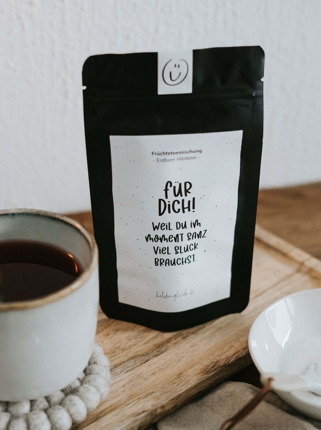 Tee mit Spruch oder Motiv Für Dich in schwarz weiss