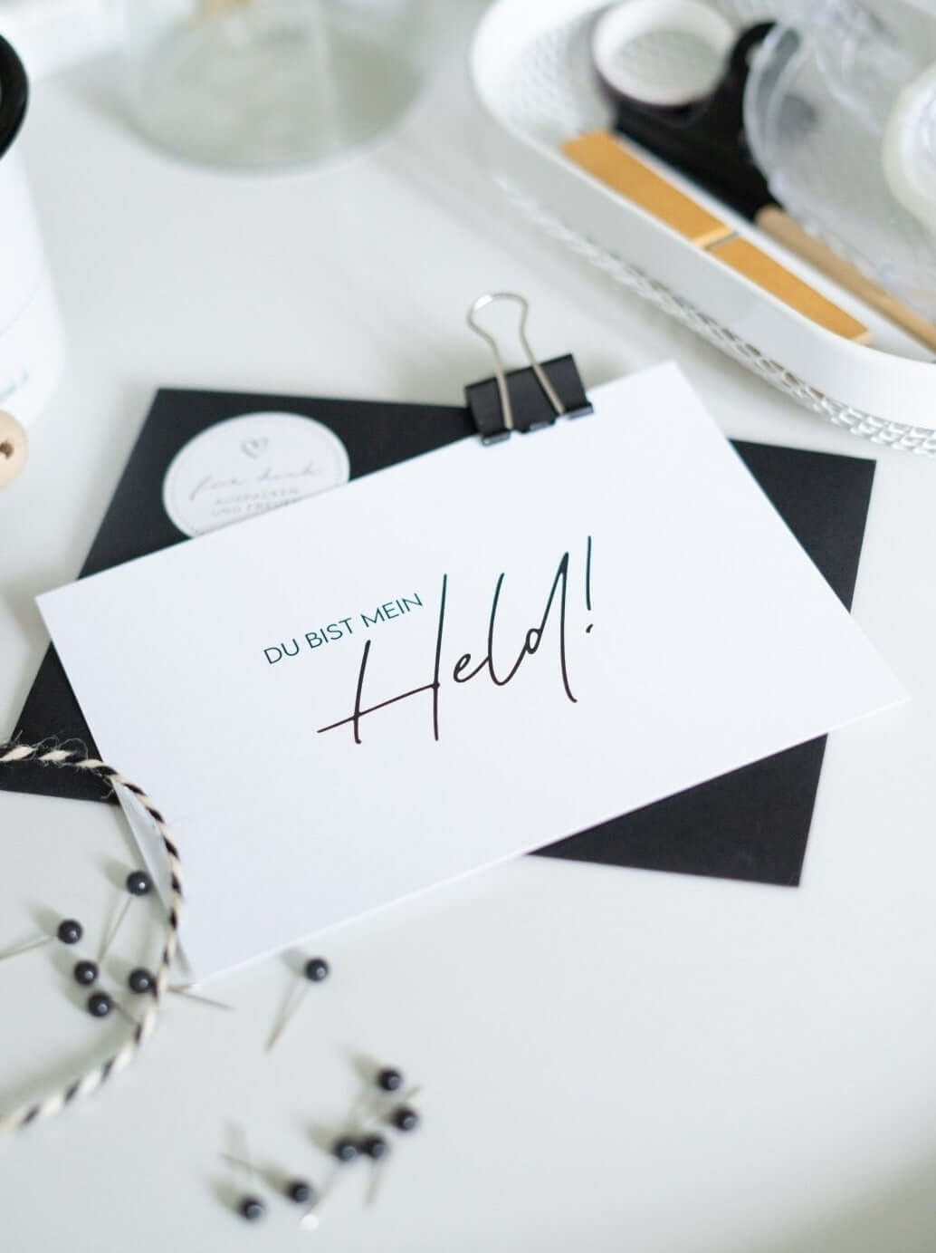 Geschenke für Helden – Postkarte „Du bist mein Held“ als Dankeschön