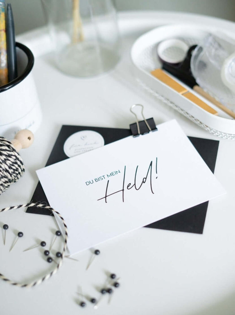 Geschenke für Helden – Postkarte „Du bist mein Held“ als Dankeschön