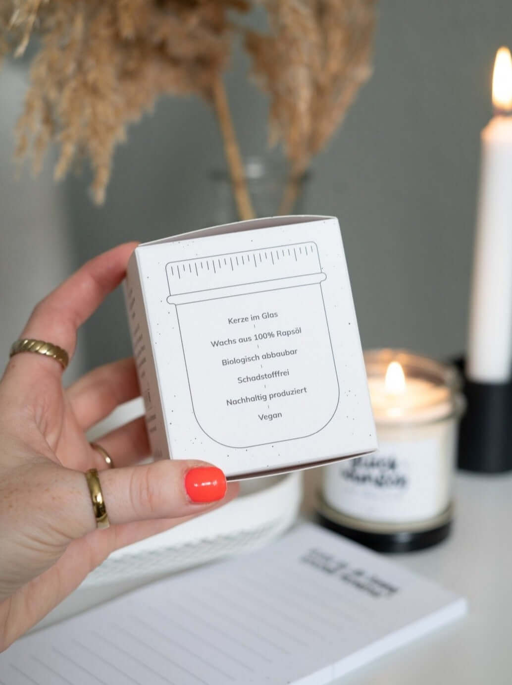 Kerze im Glas mit Spruch oder Motiv Mein Held in schwarz weiss