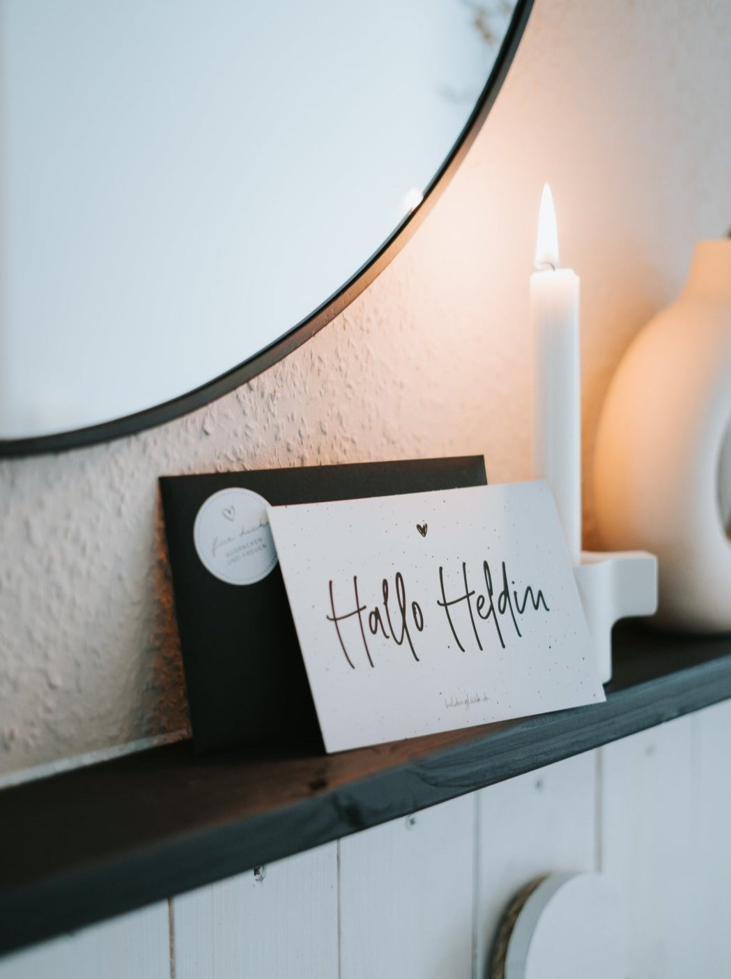 Postkarte mit Spruch und motiv Grußkarte in schwarz weiss