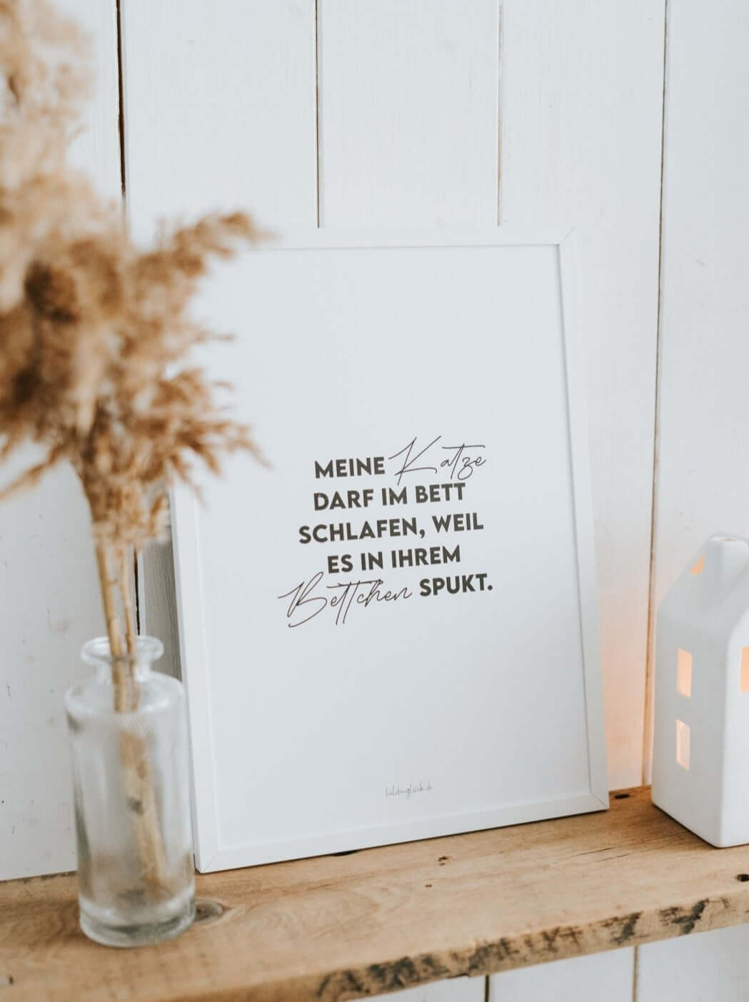Poster mit Spruch oder Motiv Meine Katze in schwarz weiss