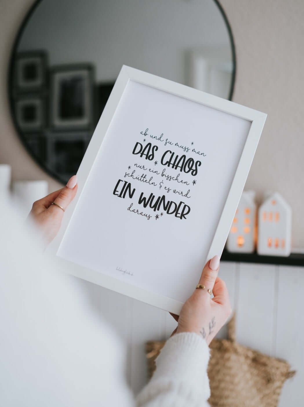 Geschenke mit Spruch – Poster „Chaos schafft Ideen“ für Kreative