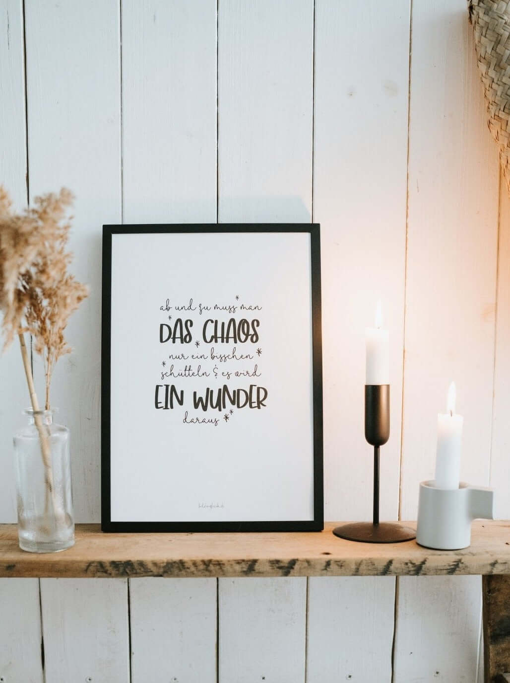 Geschenke mit Spruch – Poster „Chaos schafft Ideen“ für Kreative