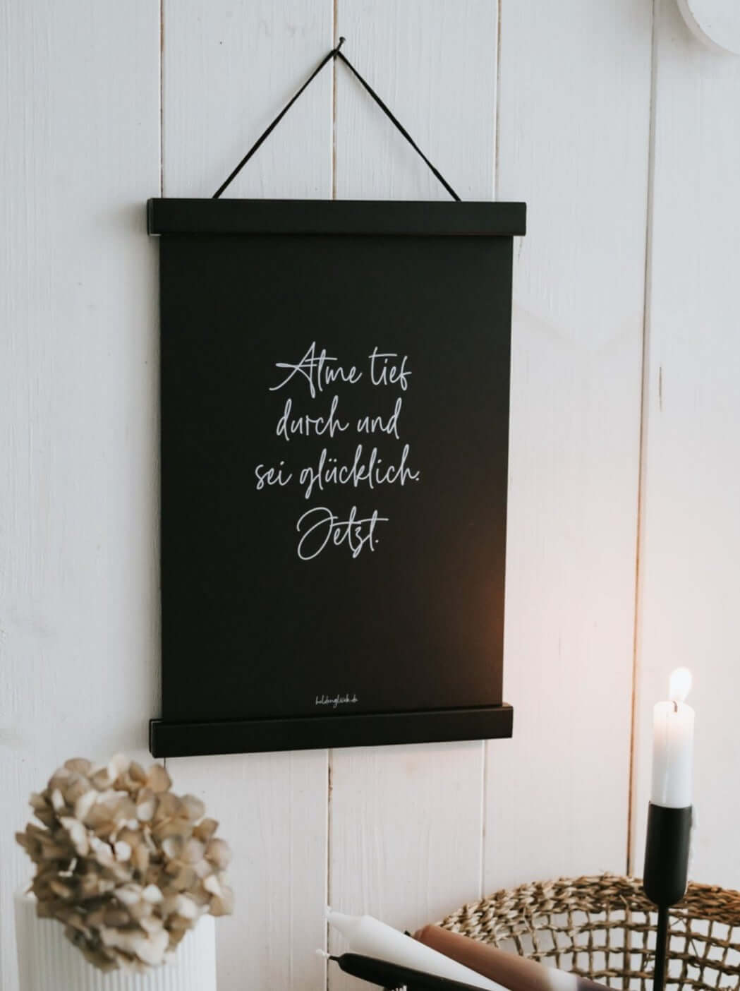 Geschenke mit Spruch – Poster „Glück beginnt in Dir“ für Achtsamkeit & Stil