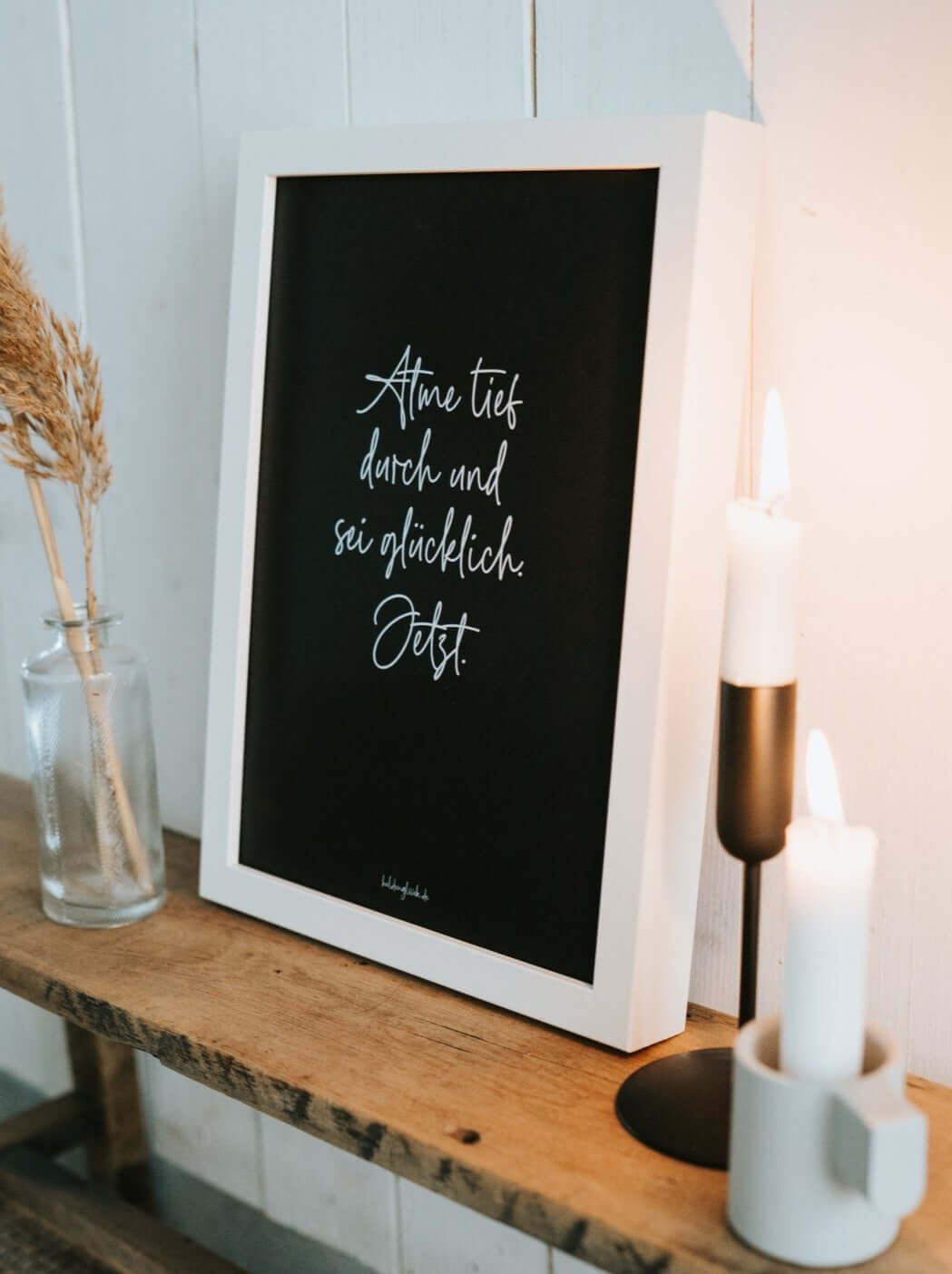 Geschenke mit Spruch – Poster „Glück beginnt in Dir“ für Achtsamkeit & Stil