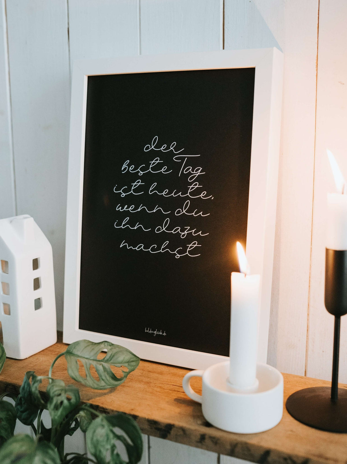 Geschenke mit Spruch – Poster „Heute ist ein Geschenk“ für Dankbarkeit & Mut