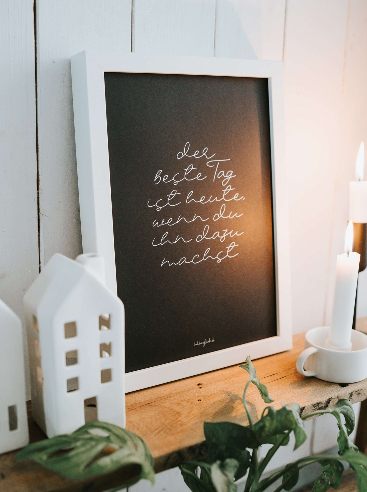 Geschenke mit Spruch – Poster „Heute ist ein Geschenk“ für Dankbarkeit & Mut