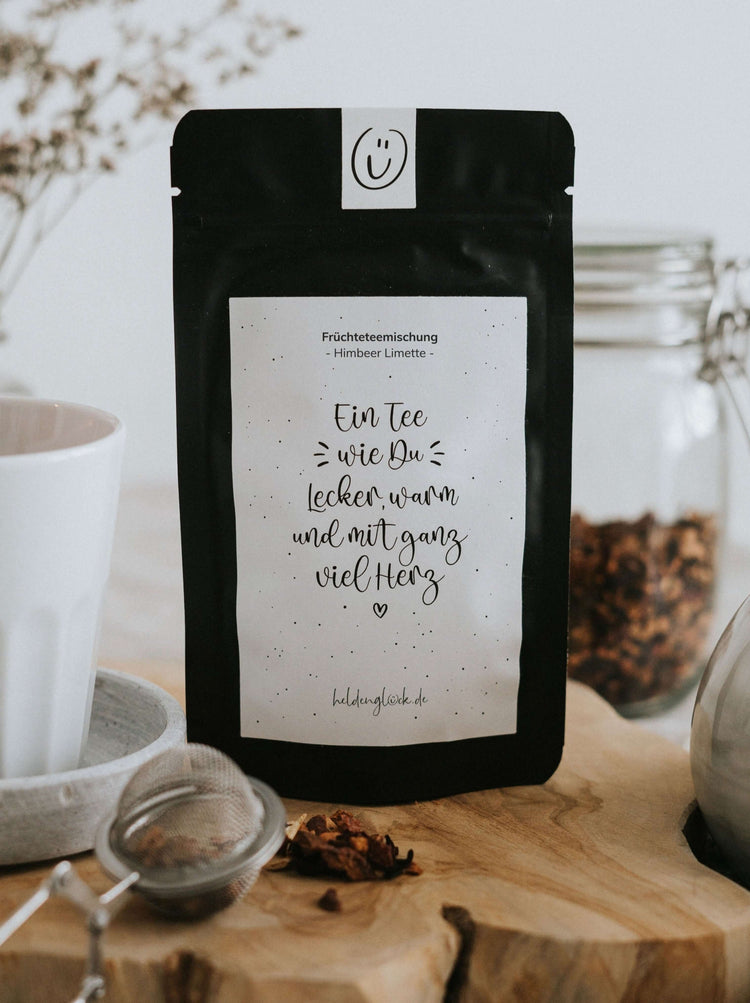Tee mit Spruch oder Motiv Ein Tee wie Du in schwarz weiss