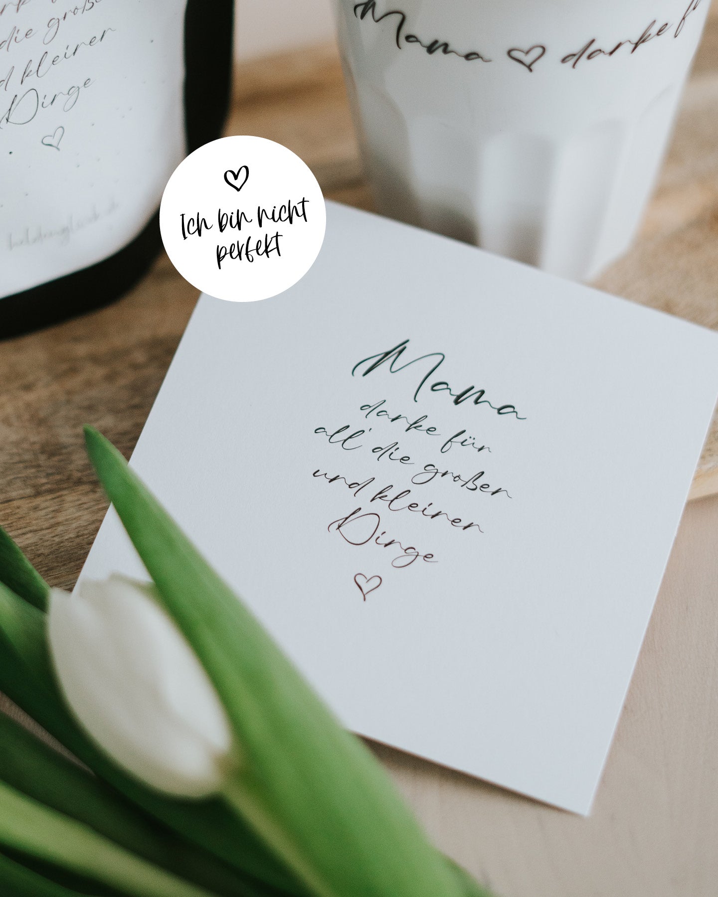 Geschenke Mama – Karte „Danke für alles“ stilvoll & liebevoll