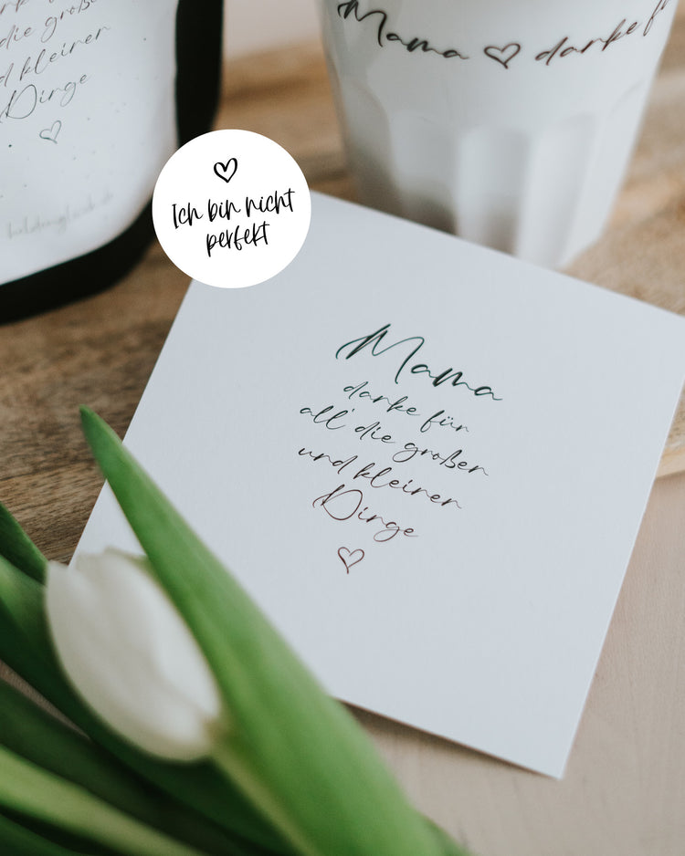 Geschenke Mama – Karte „Danke für alles“ stilvoll & liebevoll