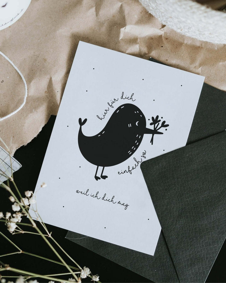 Geschenke für Herzensmenschen – Postkarte „Einfach so“ als Geste