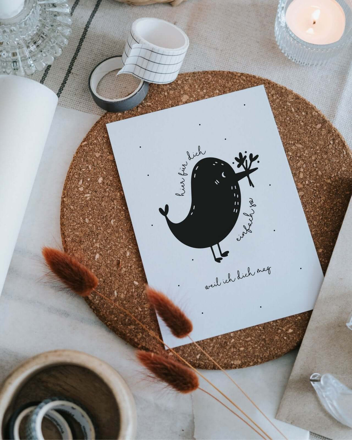 Geschenke für Herzensmenschen – Postkarte „Einfach so“ als Geste