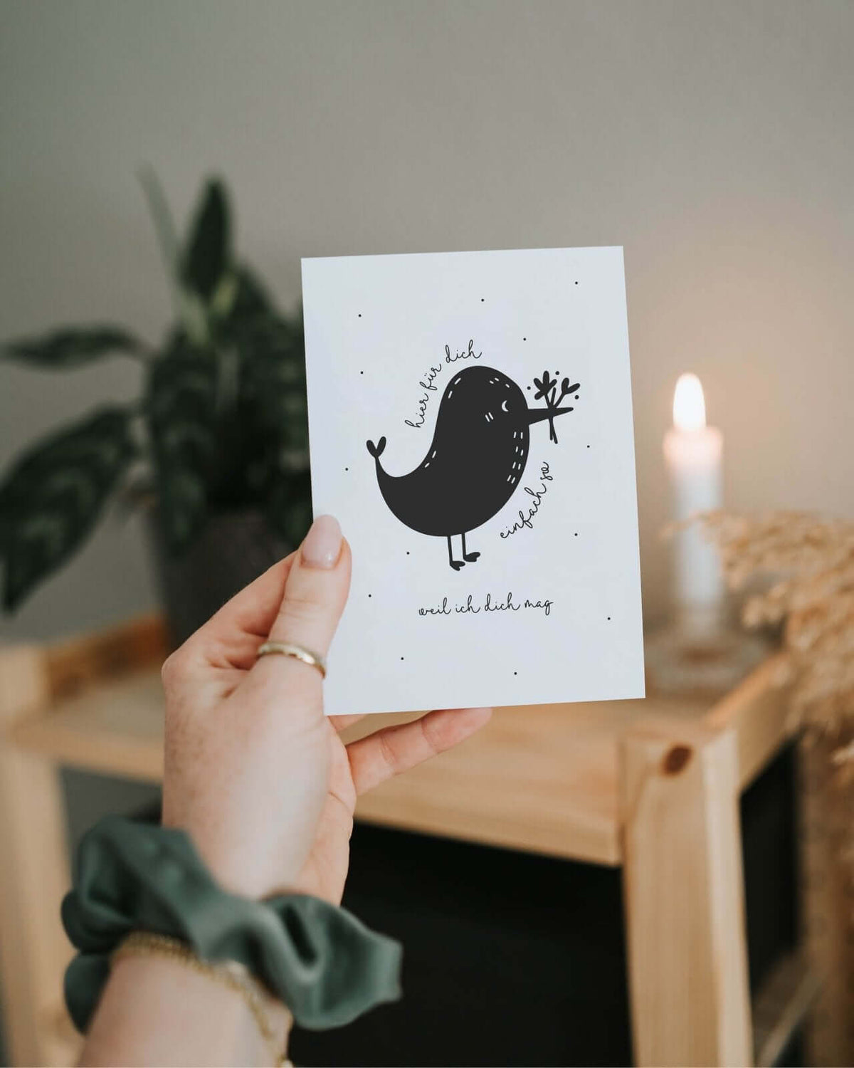 Geschenke für Herzensmenschen – Postkarte „Einfach so“ als Geste