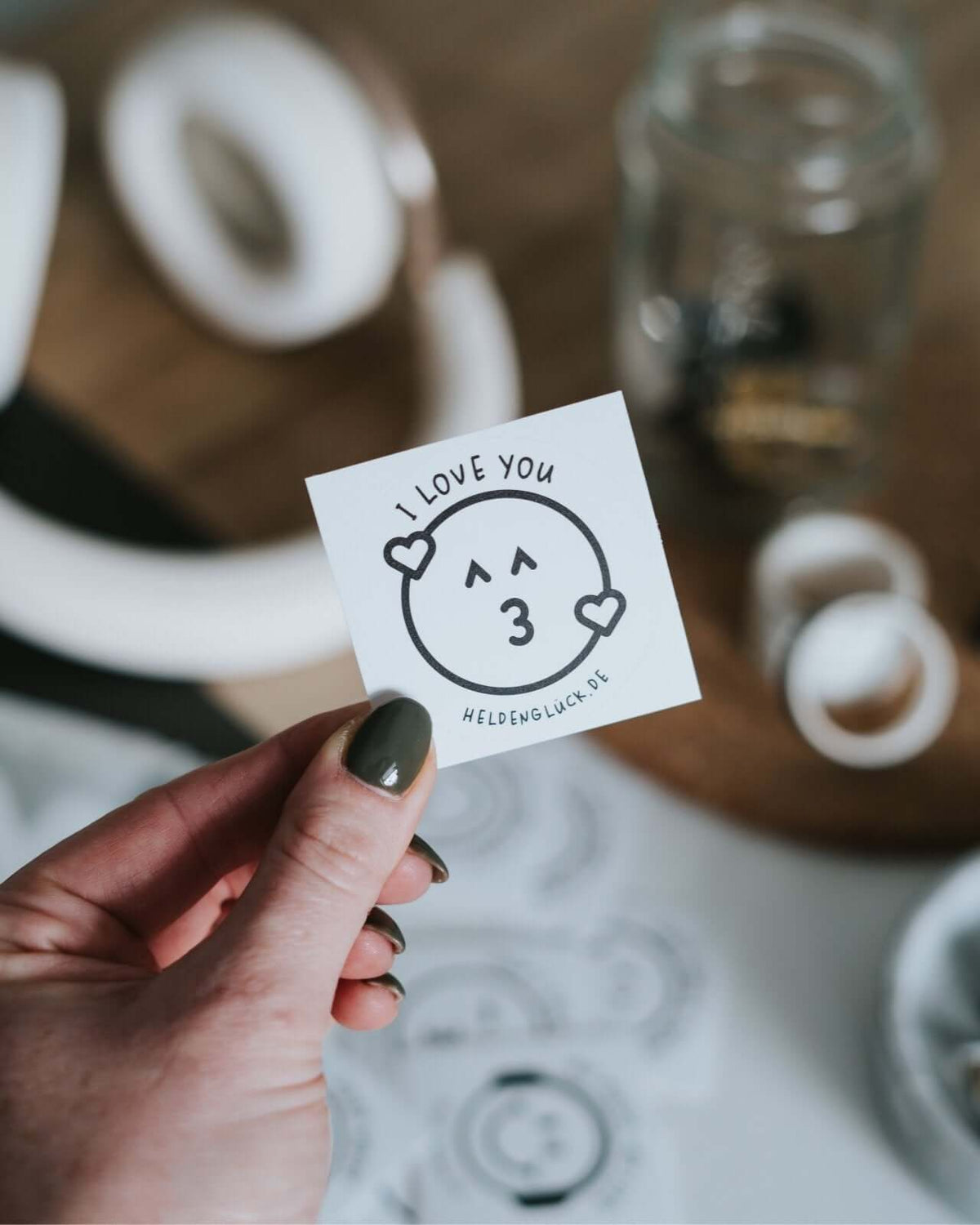 Aufkleber mit Spruch oder Motiv Smileys in schwarz weiss