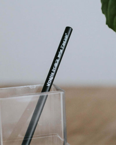 Bleistift mit Spruch oder Motiv Du kannst alles in schwarz weiss