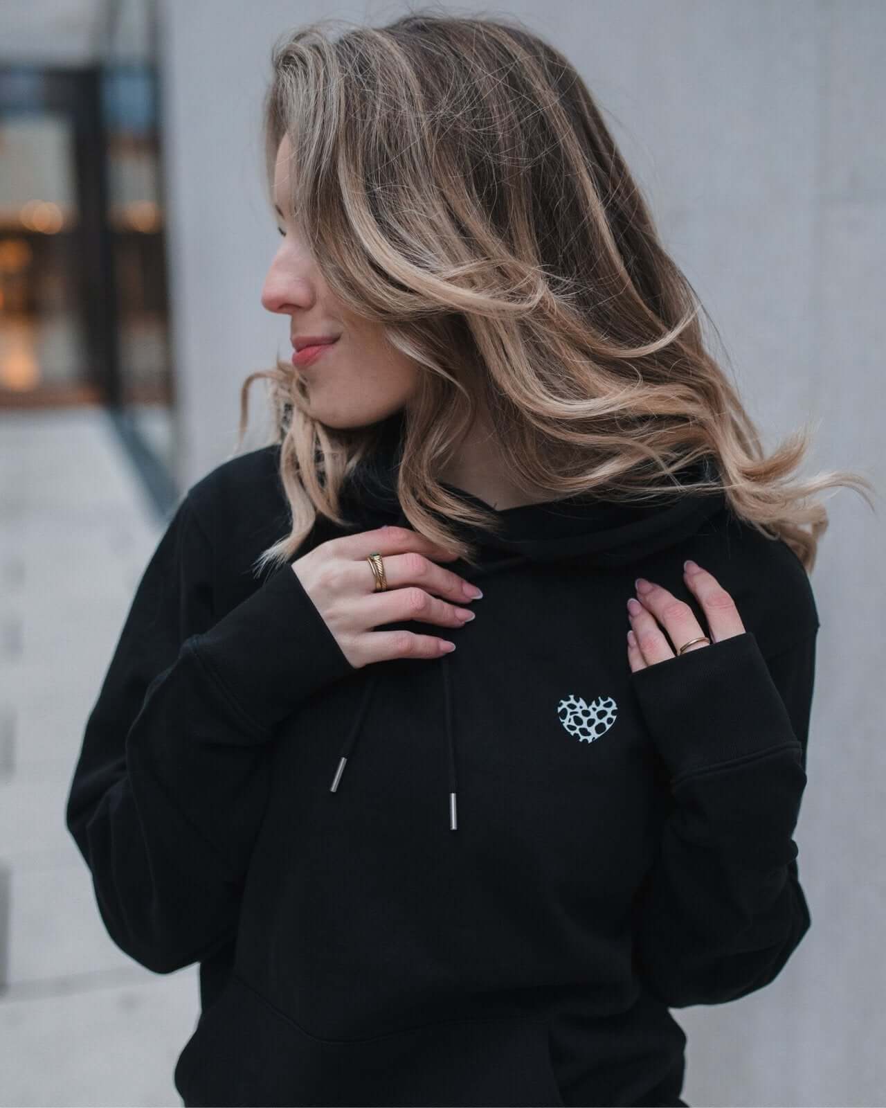 Pullover & Hoodie mit Spruch oder Motiv Ich lieb's in schwarz weiss