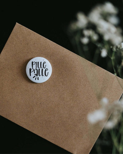 Magnete mit Spruch oder Motiv Pille Palle · klein in schwarz weiss