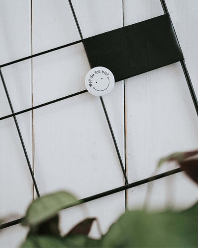 Magnete mit Spruch oder Motiv Weil du toll bist · klein in schwarz weiss
