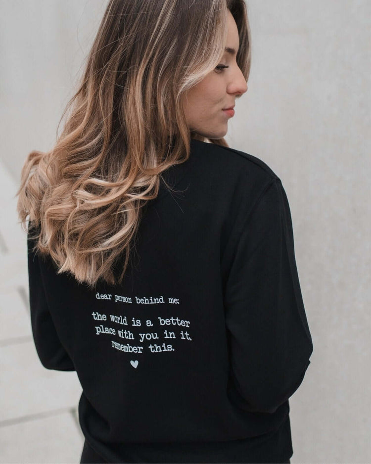 Pullover & Hoodie mit Spruch oder Motiv You are enough in schwarz weiss