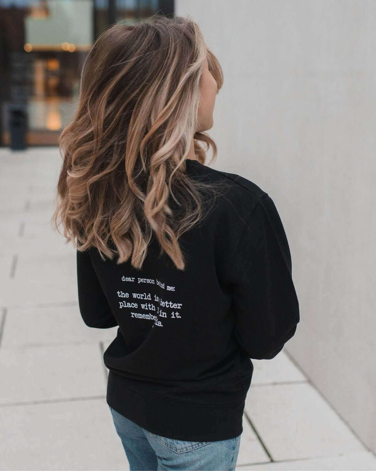 Pullover & Hoodie mit Spruch oder Motiv You are enough in schwarz weiss