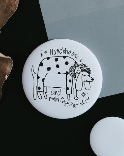 Magnet Hundehaare sind mein Glitzer – großer Kühlschrankmagnet für Hundemenschen