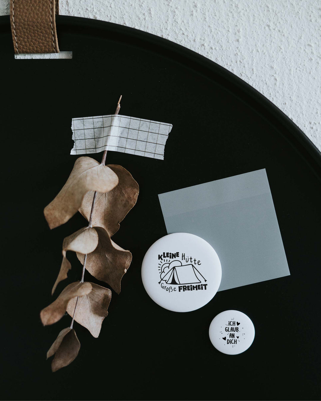 Magnet Kleine Hütte große Freiheit – großer Kühlschrankmagnet für Outdoor-Fans
