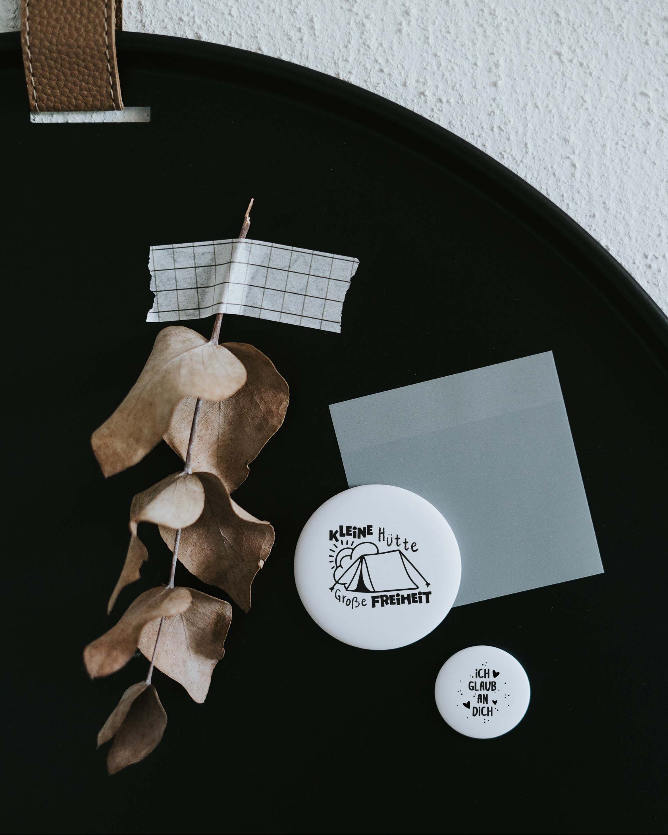 Magnet Kleine Hütte große Freiheit – großer Kühlschrankmagnet für Outdoor-Fans