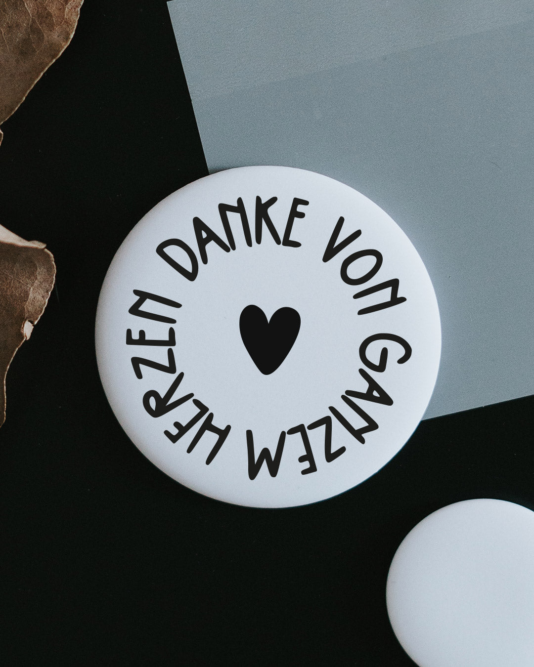 Magnet Danke von ganzem Herzen – großer Kühlschrankmagnet als Dankeschön-Geschenk