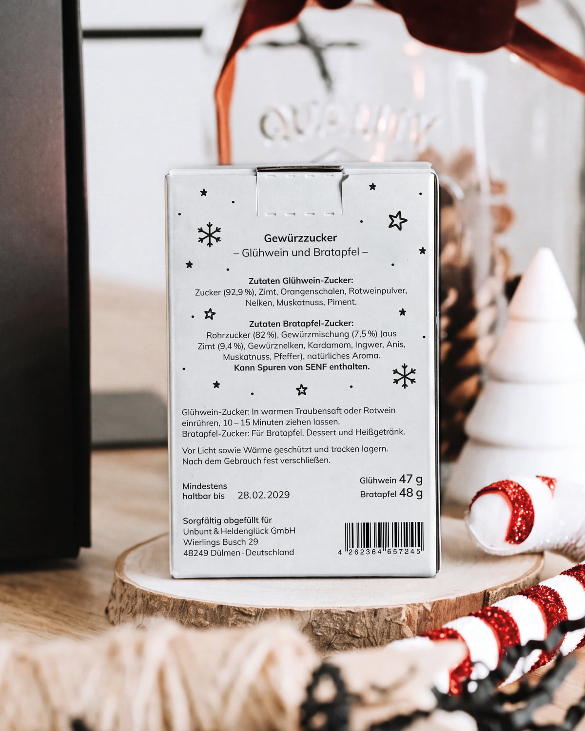 Heldenglück Gewürzzucker Bratapfel und Glühwein Weihnachtsgeschenk Wichteln Verschenken