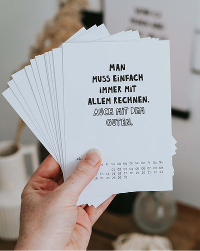A6-Monatskarten des Heldenglück Tischkalenders 2027 mit Mai-Karte
