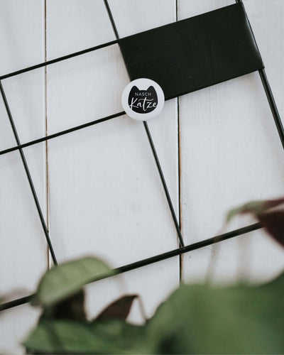 Magnete mit Spruch oder Motiv Naschkatze · klein in schwarz weiss