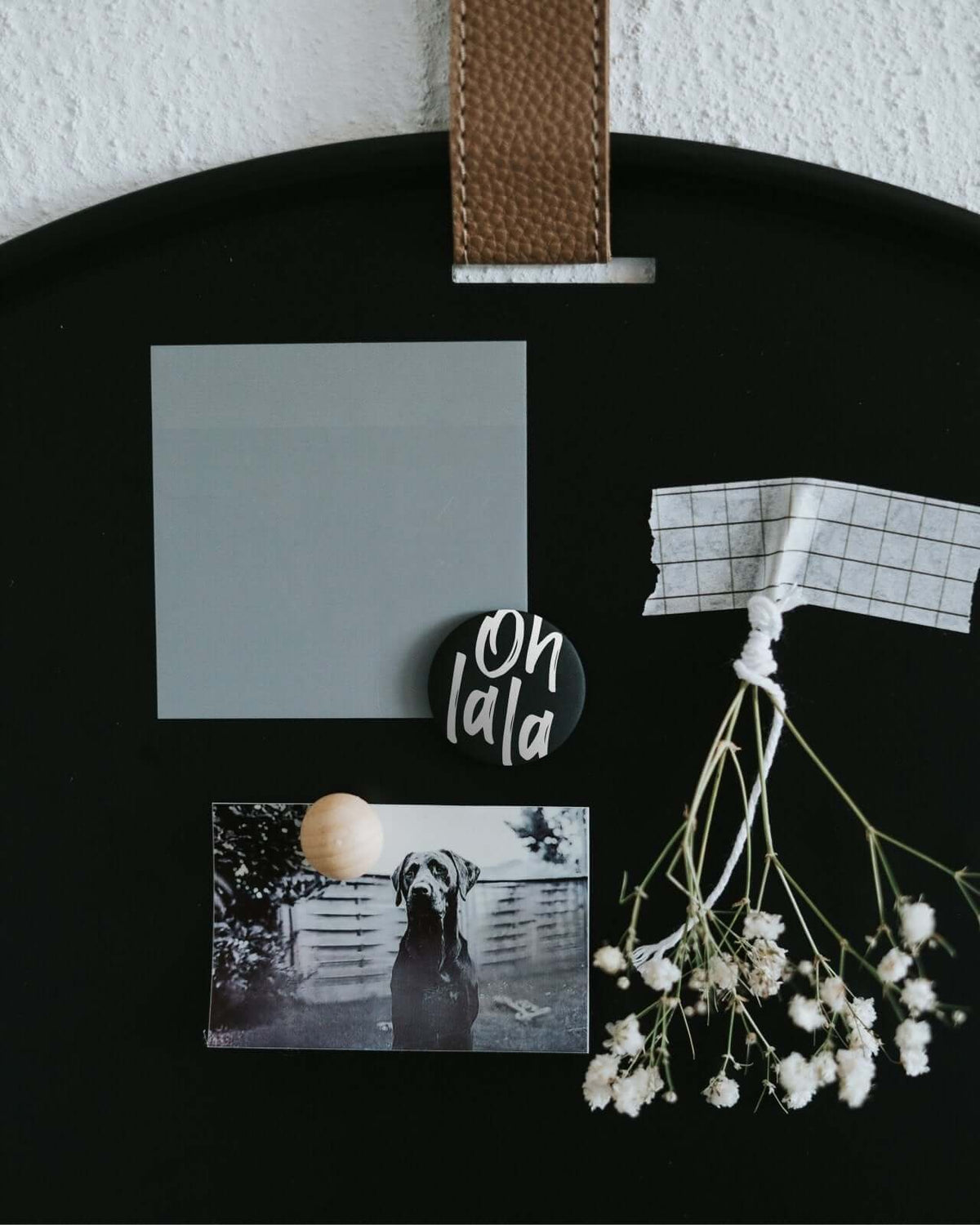 Magnete mit Spruch oder Motiv Ohlala · klein in schwarz weiss