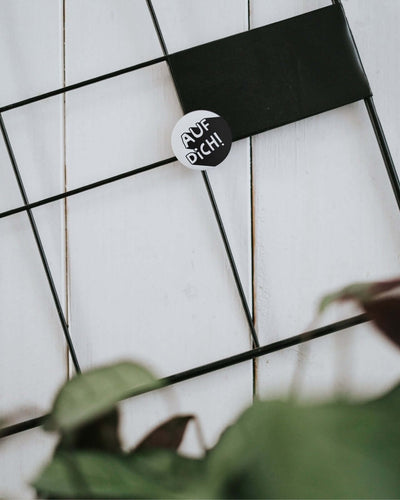 Magnete mit Spruch oder Motiv Auf dich · klein in schwarz weiss